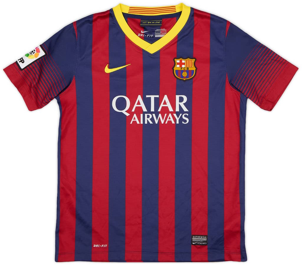 2013-14 Barcelona Home Shirt - 8/10 - (L.Boys)
