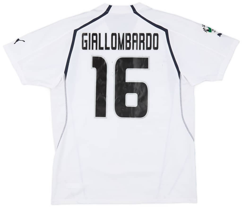 2005-06 Lazio Match Issue Away Shirt Giallombardo #16