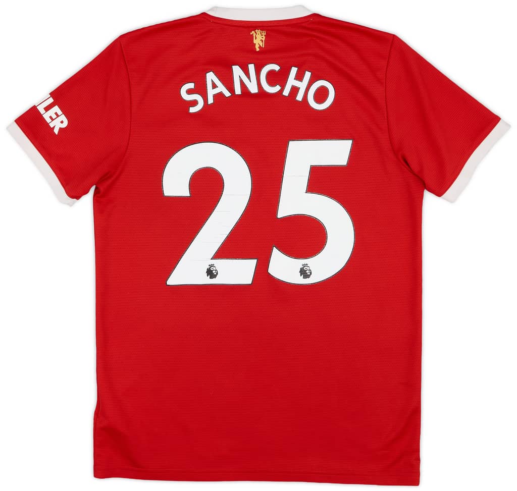 2021-22 Manchester United Home Shirt Sancho #25 - 7/10 - (M)