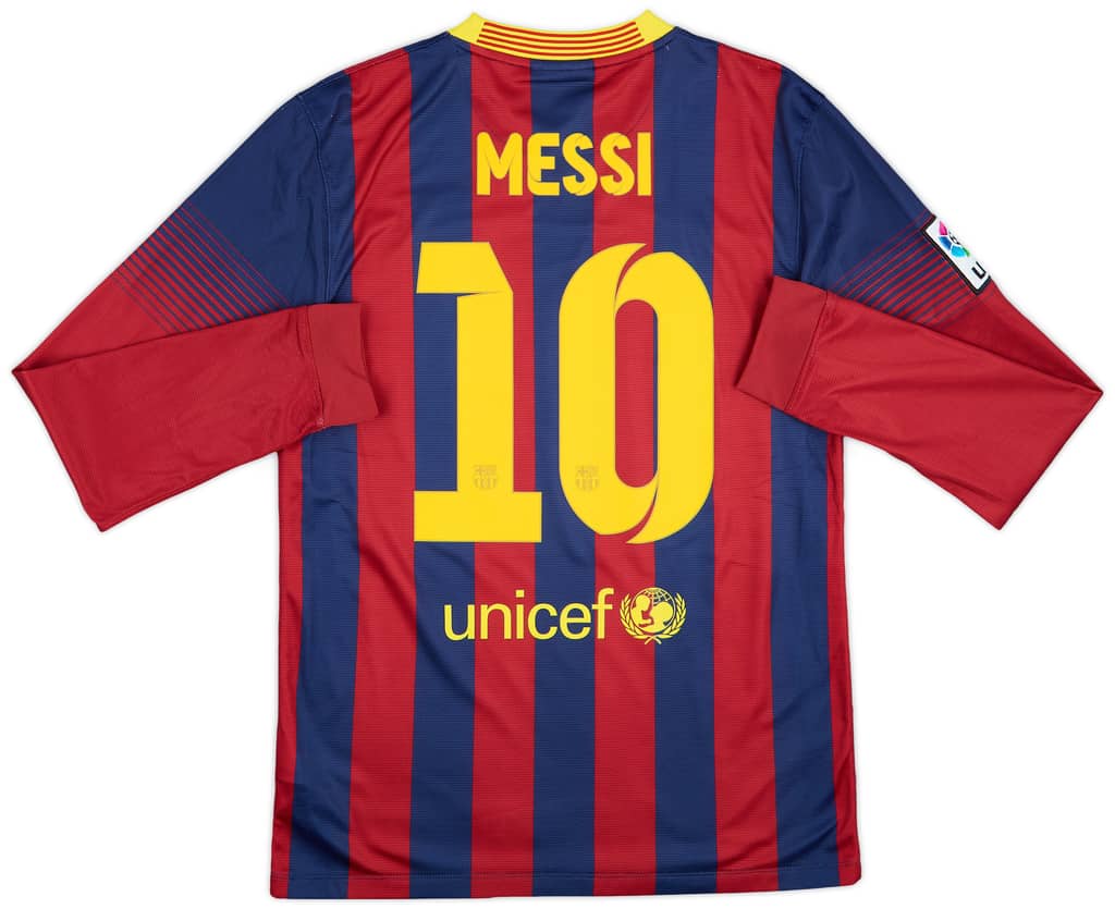 2013-14 Barcelona Home L/S Shirt Messi #10 - 8/10 - (S)