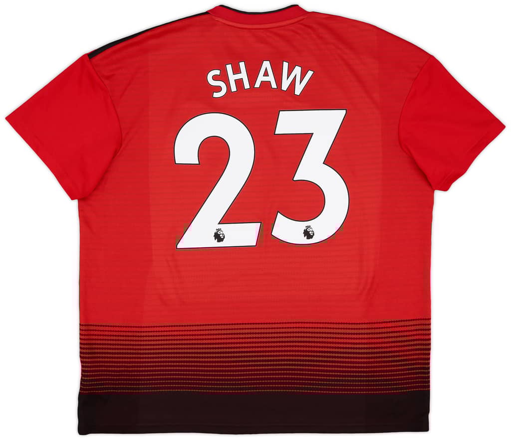 2018-19 Manchester United Home Shirt Shaw #23 - 9/10 - (XL)