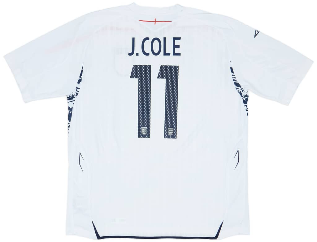 2007-09 England Home Shirt J.Cole #11 - 8/10 - (XXL)