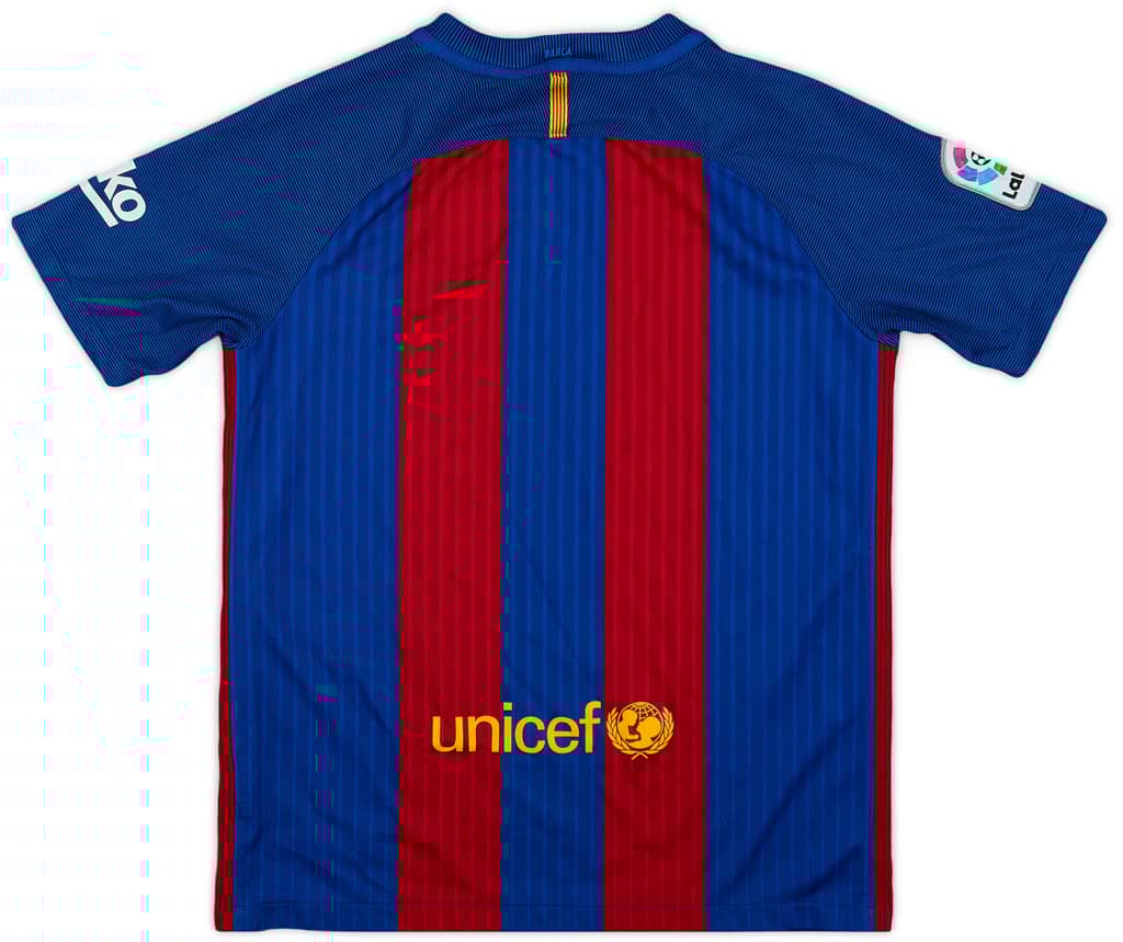 2016-17 Barcelona Home Shirt - 8/10 - (L.Boys)