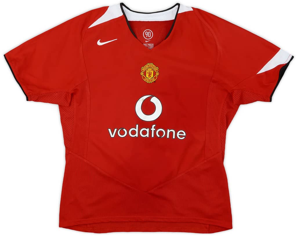 2004-06 Manchester United Home Shirt Saha #9 - 6/10 - (M.Boys)