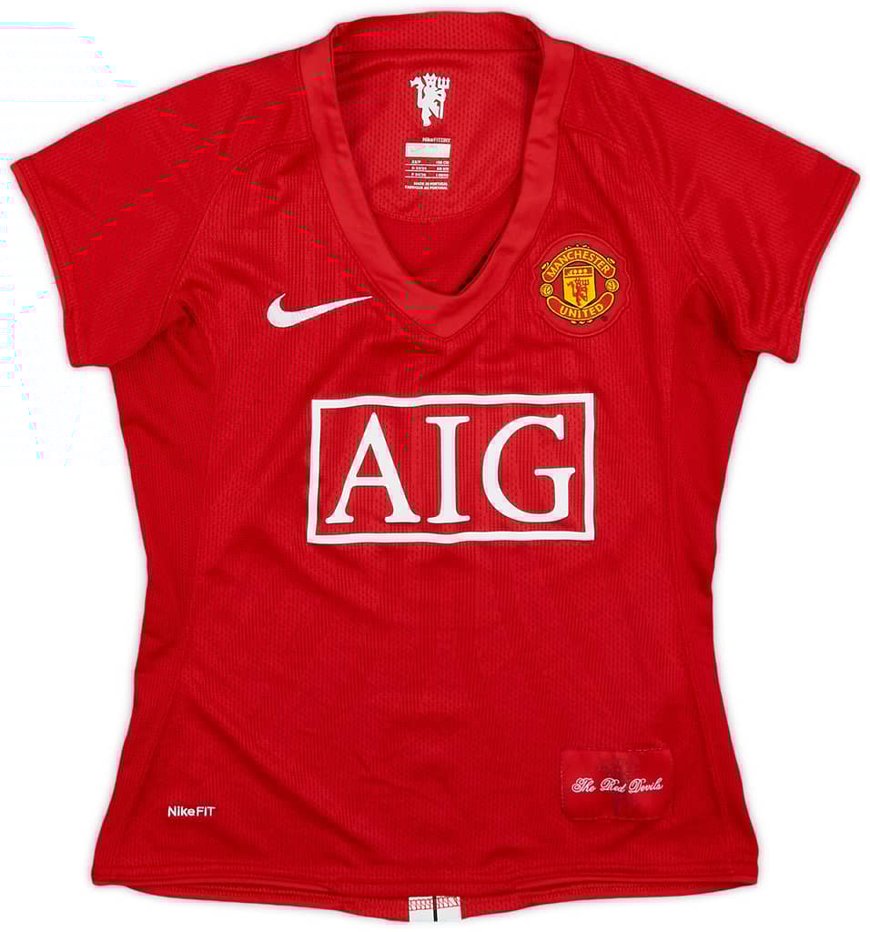 2007-09 Manchester United Home Shirt - 8/10 - (Women's XS)