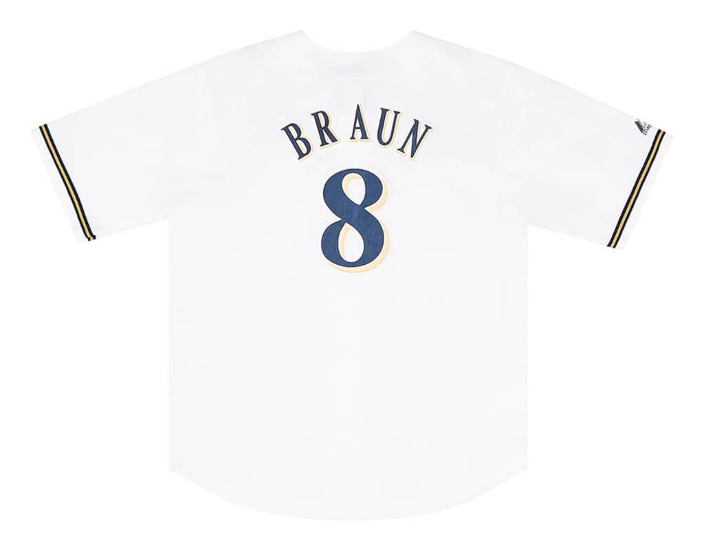 2009-15 Milwaukee Brewers Braun #8 Majestic Jersey (Home) Y