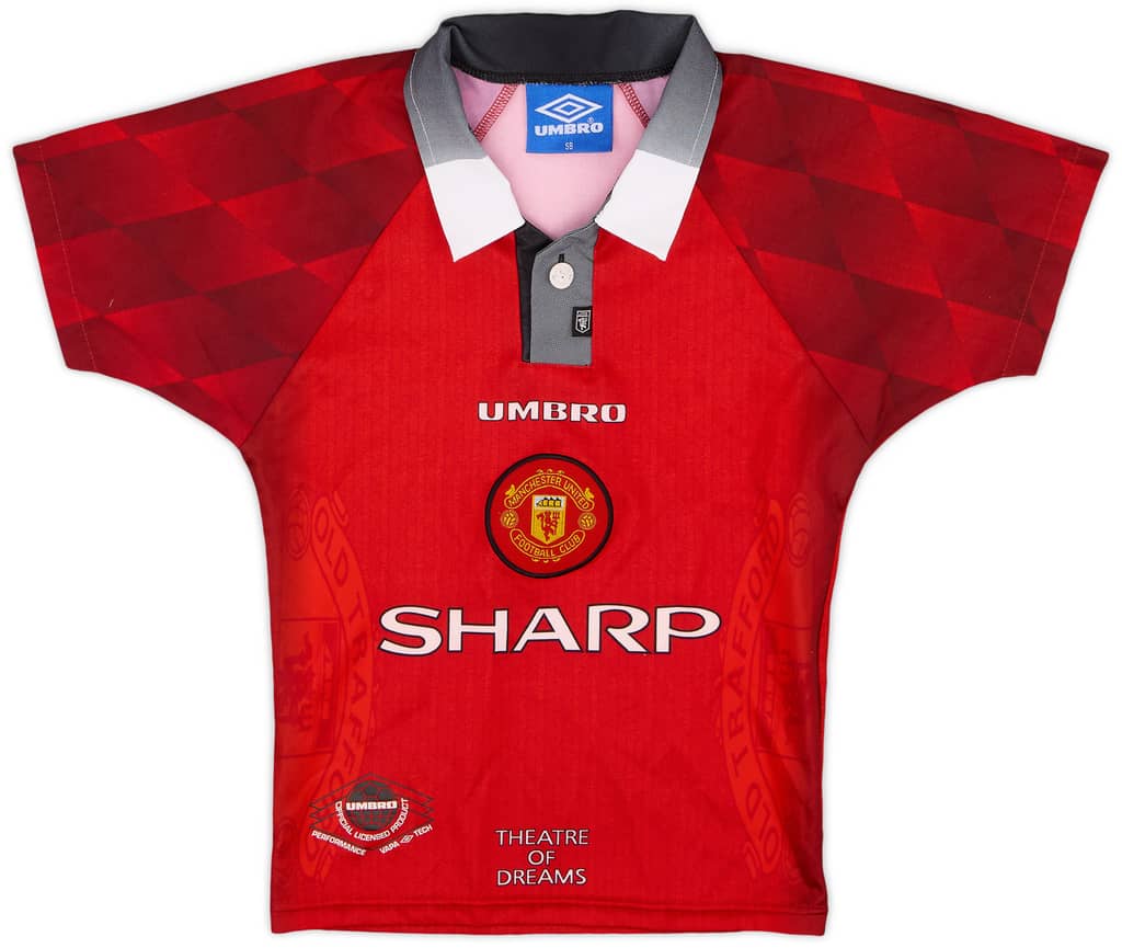1996-98 Manchester United Home Shirt - 9/10 - (S.Boys)
