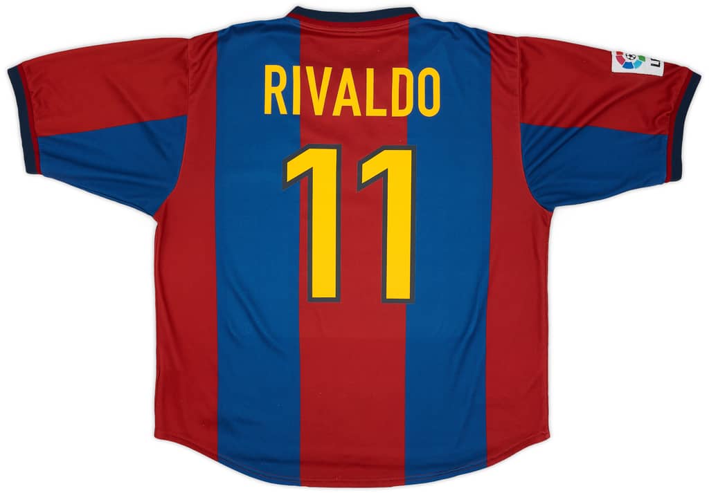 1998-00 Barcelona Home Shirt Rivaldo #11 - 6/10 - (XL)