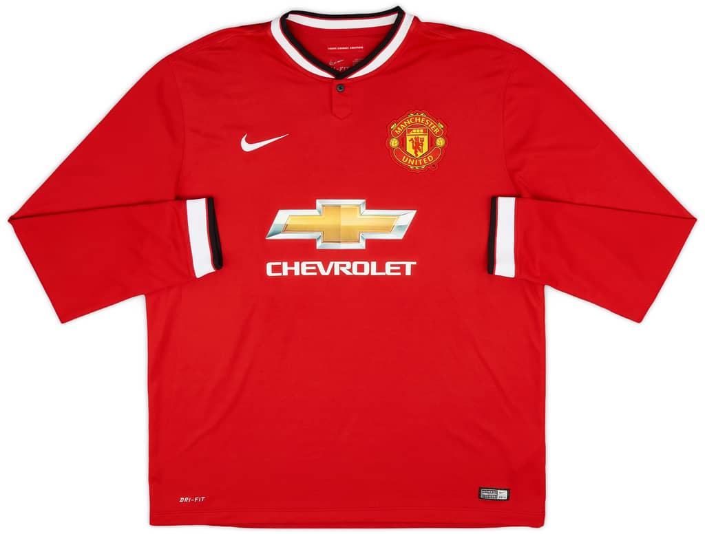 2014-15 Manchester United Home L/S Shirt Rooney #10 - 8/10 - (XL)