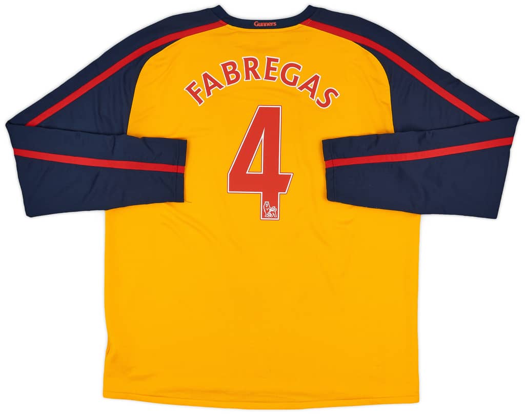 2008-09 Arsenal Away L/S Shirt Fabregas #4 - 5/10 - (XXL)