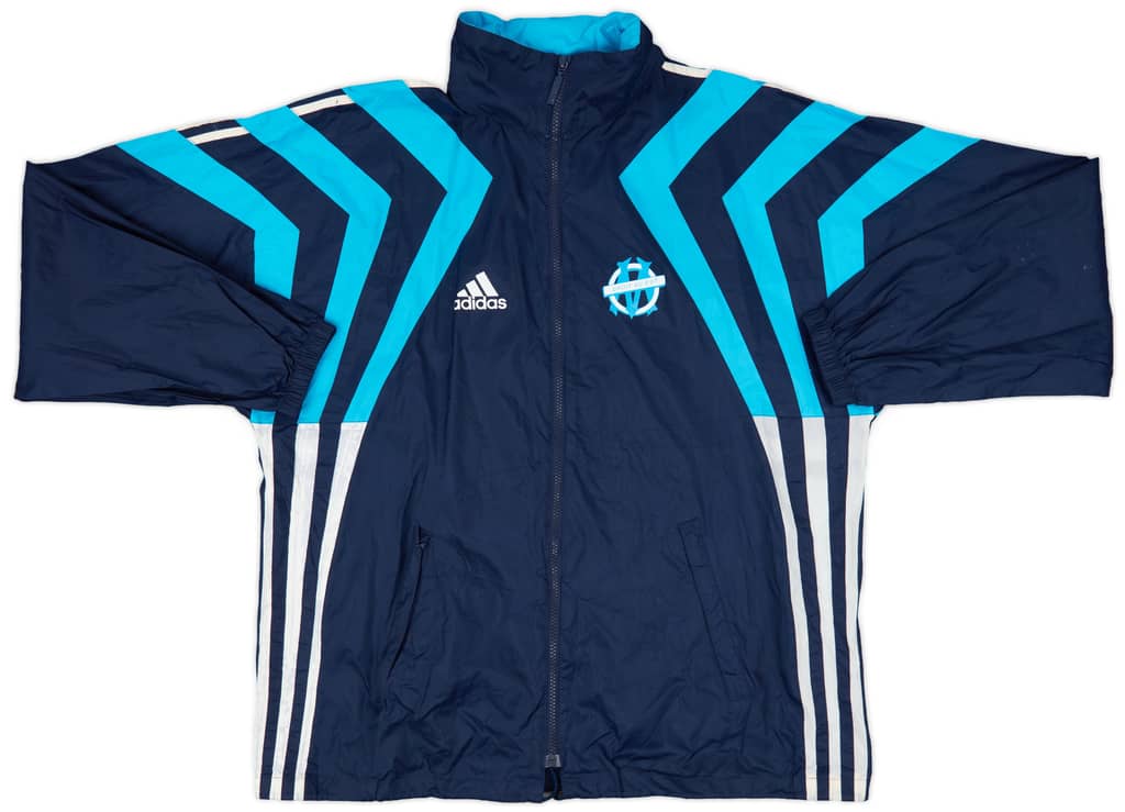 1998-99 Olympique Marseille adidas Hooded Rain Jacket - 8/10 - (L)