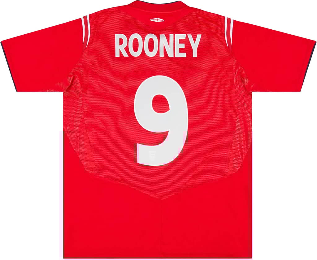 2004-06 England Away Shirt Rooney #9 - 6/10 - (S)