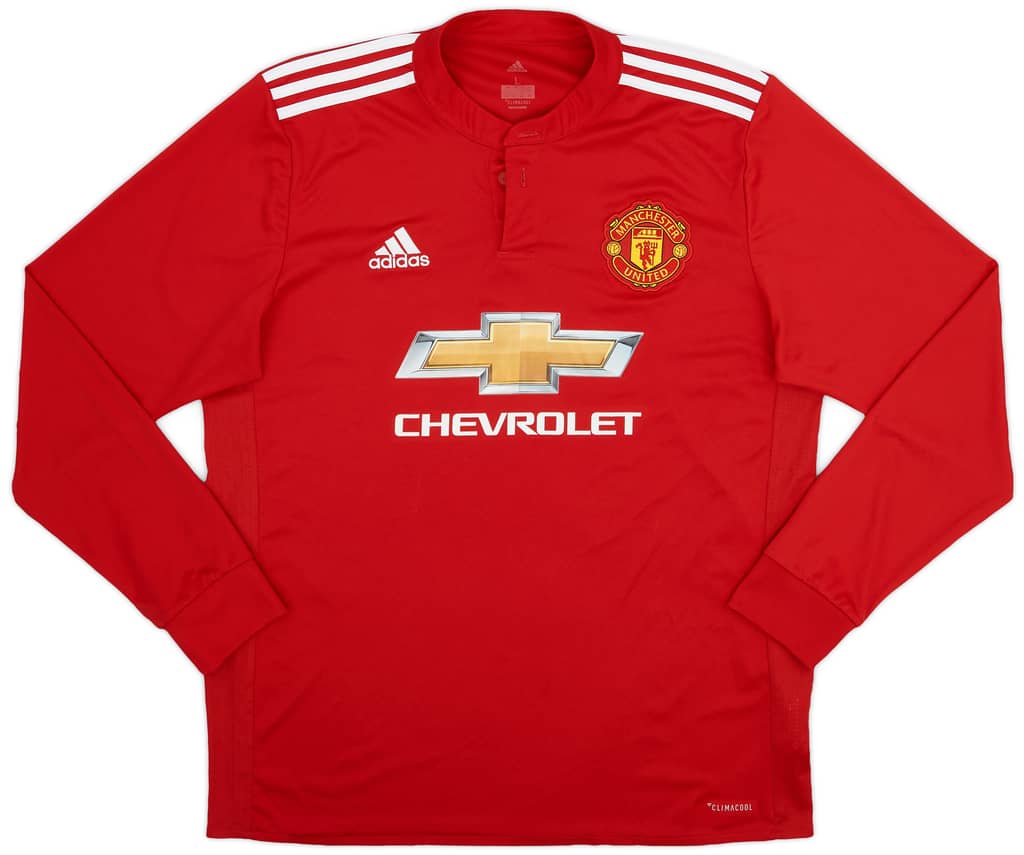 2017-18 Manchester United Home L/S Shirt Mata #8 - 8/10 - (L)