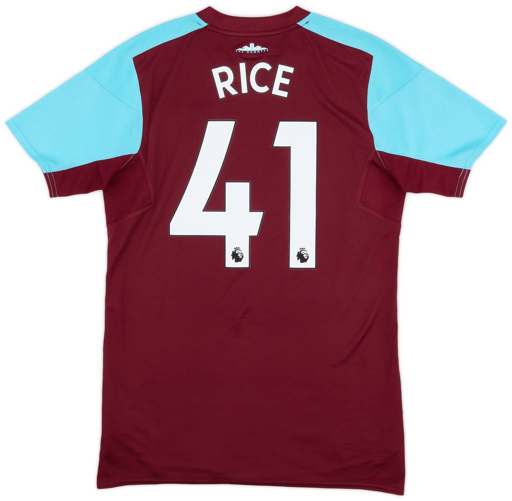 2017-18 West Ham Home Shirt Rice #41 - 9/10 - (S)