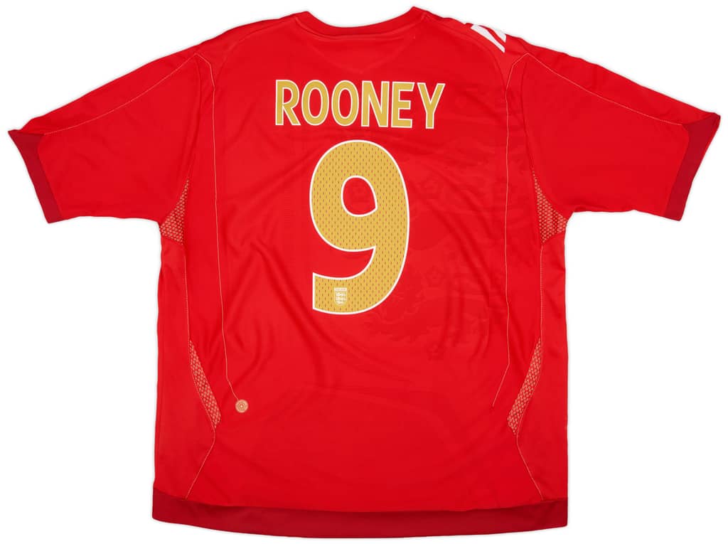 2006-08 England Away Shirt Rooney #9 - 6/10 - (XXL)