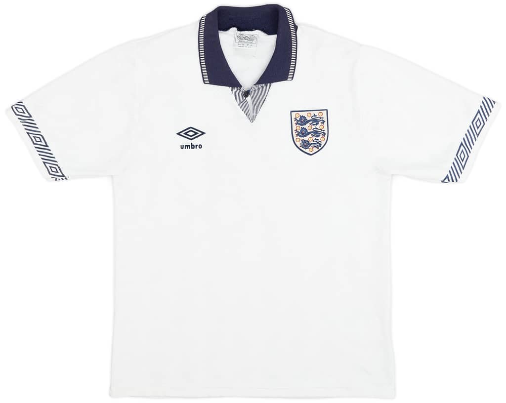 1990-92 England Home Shirt - 9/10 - (L)