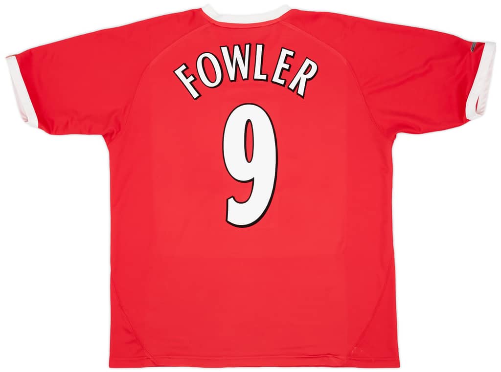 2001-03 Liverpool CL Shirt Fowler #9 - 6/10 - (XL)
