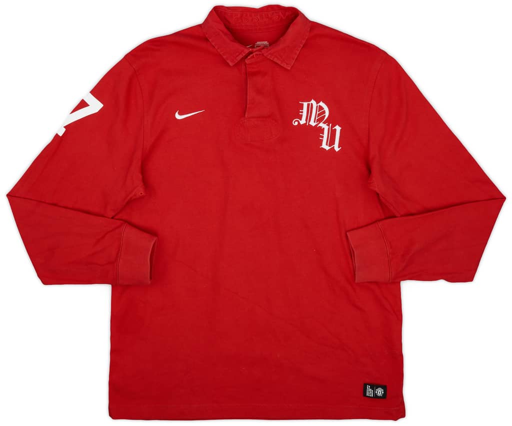 2011 Manchester United Nike Polo L/S Shirt - 9/10 - (M)