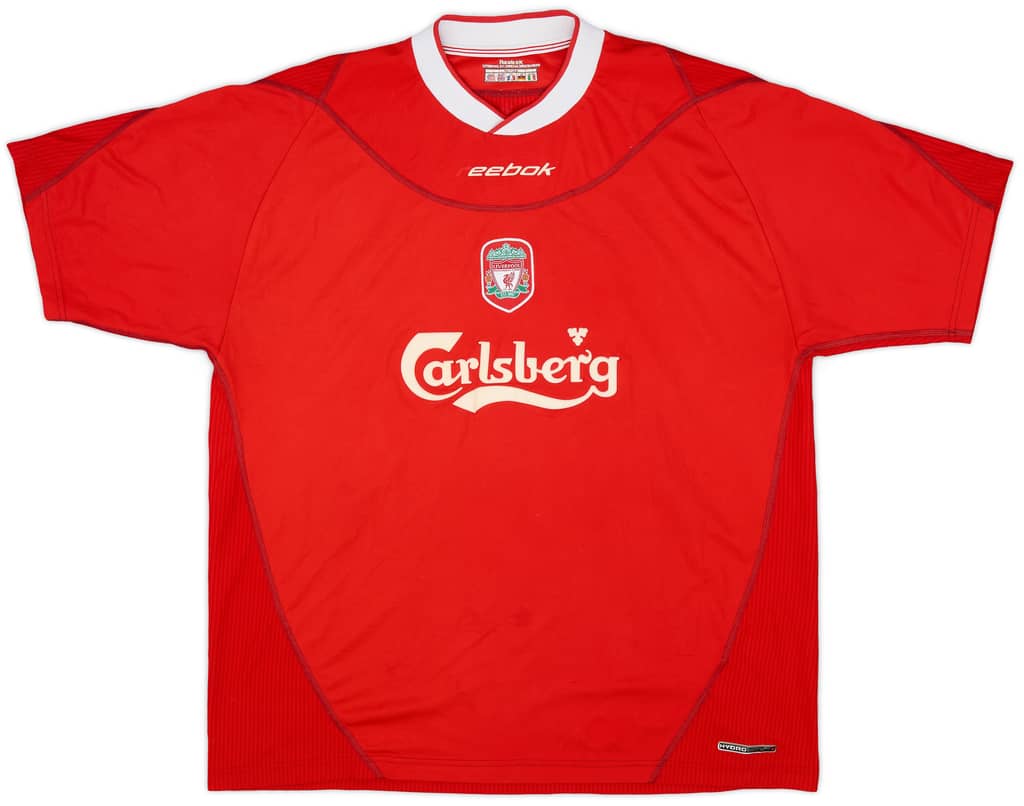 2002-04 Liverpool Home Shirt Gerrard #17 - 8/10 - (XL)