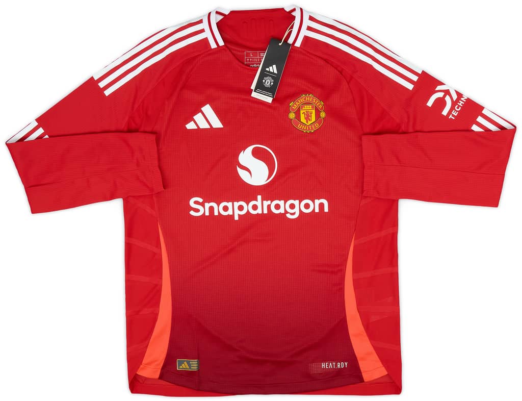 2024-25 Manchester United Authentic Home L/S Shirt B.Fernandes #8 (L)