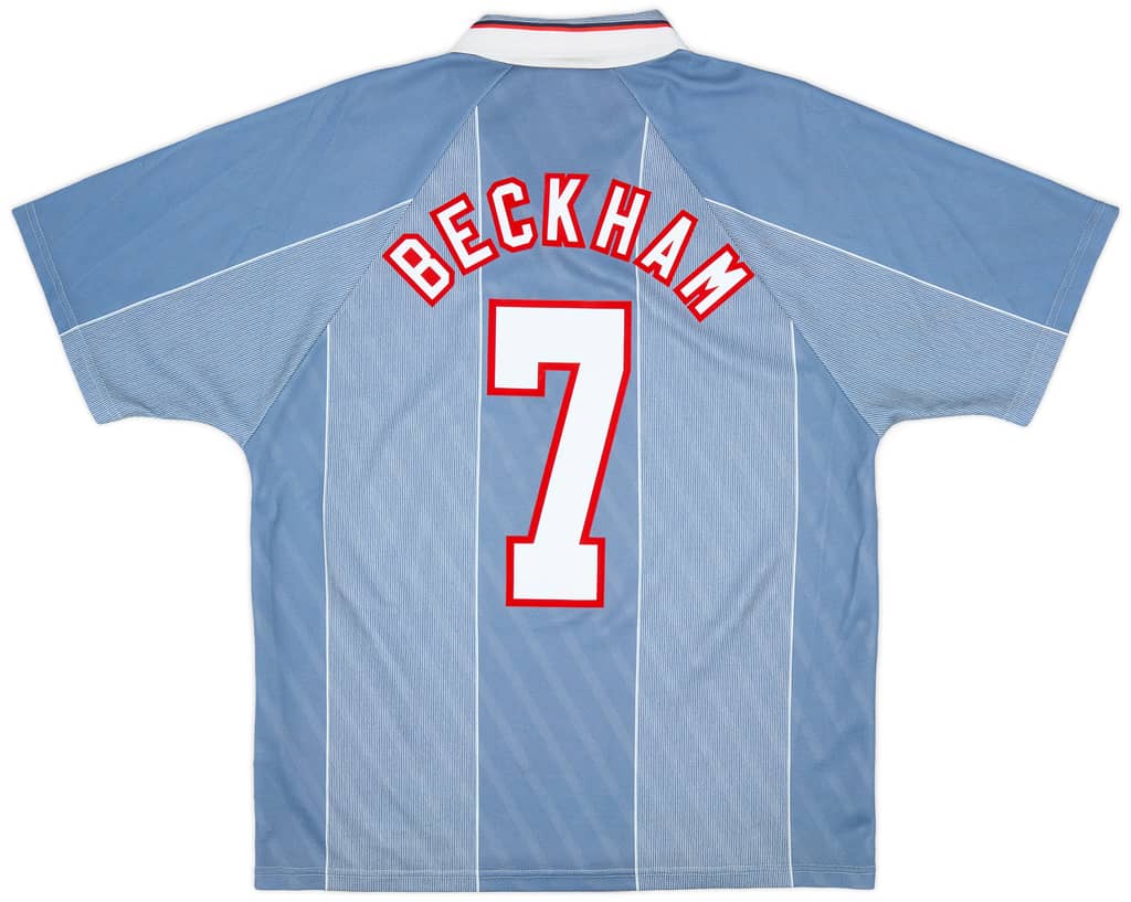 1996-97 England Away Shirt Beckham #7 - 9/10 - (L)
