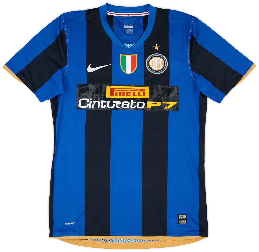 2008-09 Inter Milan Home Shirt Stankovic #5 - 6/10 - (M)