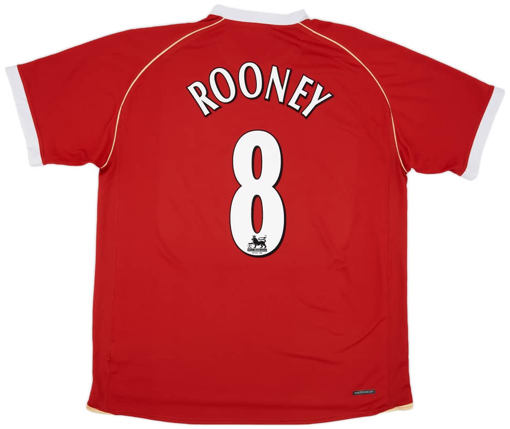 2006-07 Manchester United Home Shirt Rooney #8 - 6/10 - (XXL)