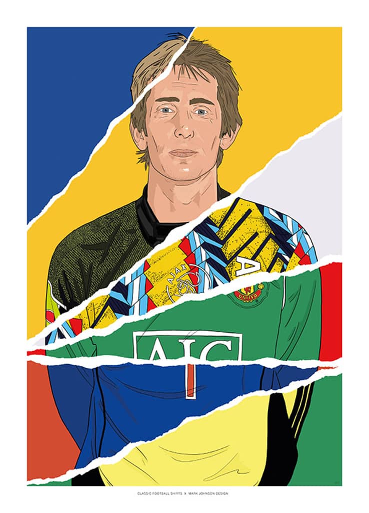 1990-2011 Edwin van der Sar Career In Shirts A3 Print/Poster