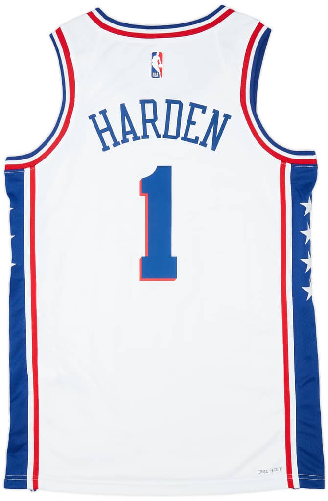2022-23 Philadelphia 76ers Harden #1 Nike Swingman Home Jersey (M)