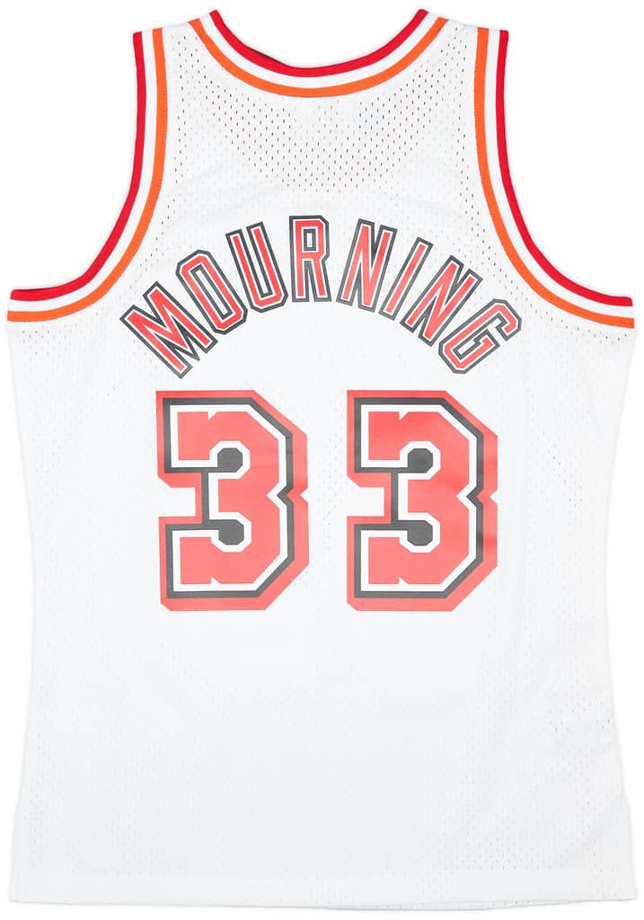 1996-97 Miami Heat Mourning #33 Mitchell & Ness Hardwood Classics Swingman Home Jersey (M)