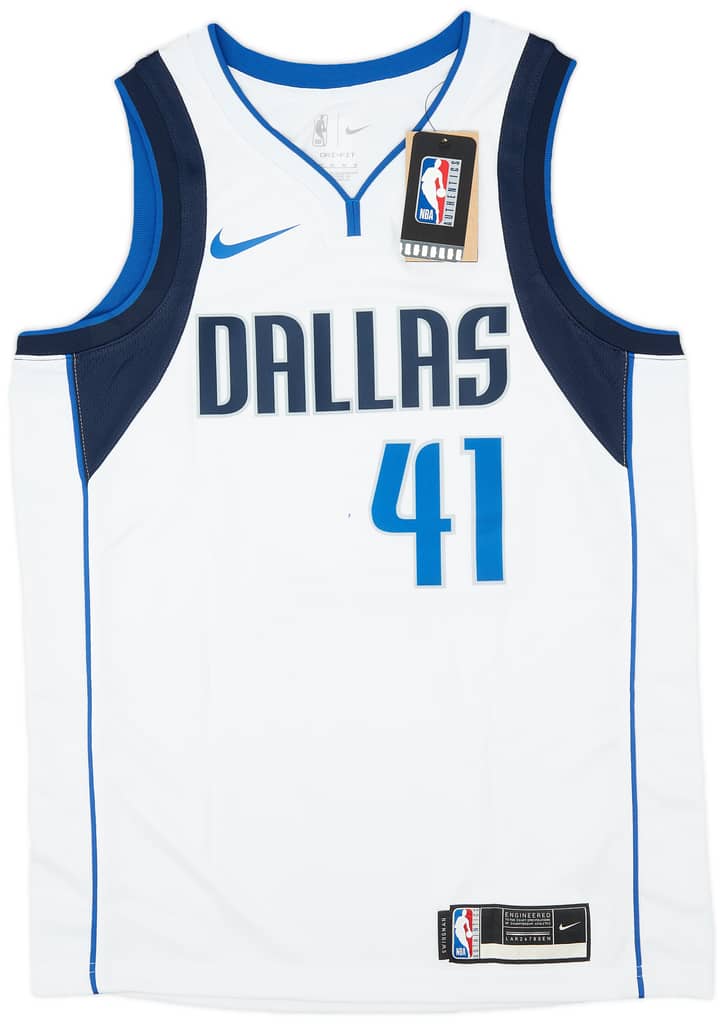 2017-19 Dallas Mavericks Nowitzki #41 Nike Swingman Home Jersey (XXL)