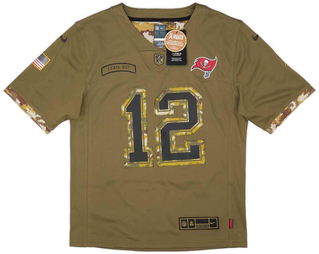2022 Tampa Bay Buccaneers Brady #12 Nike Salute to Service Jersey (L.Kids)