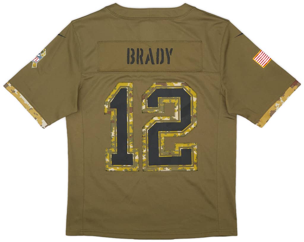 2022 Tampa Bay Buccaneers Brady #12 Nike Salute to Service Jersey (L.Kids)