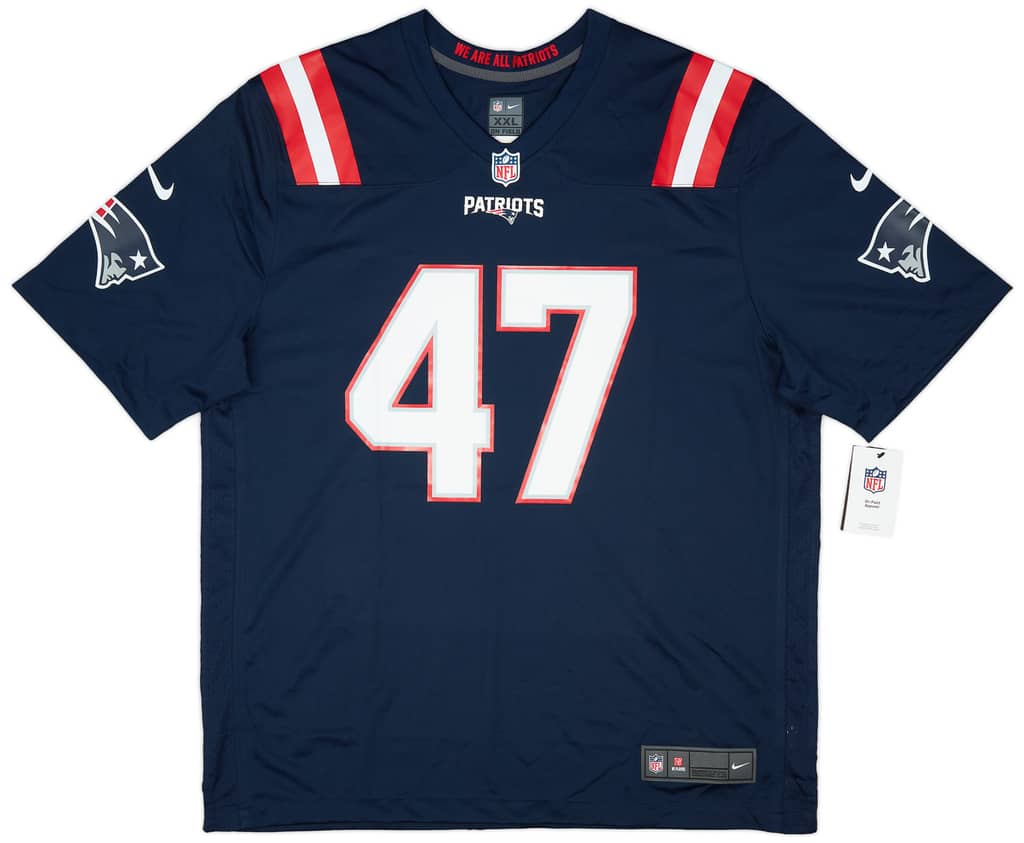 2020-21 New England Patriots Johnson #47 Nike Game Home Jersey (XXL)