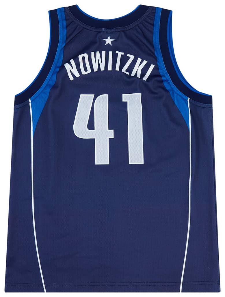 2001-10 Dallas Mavericks Nowitzki #41 Champion Away Jersey (Excellent) S