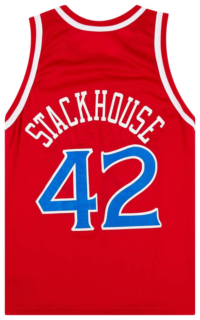 1995-97 Philadelphia 76ers Stackhouse #42 Champion Away Jersey (Excellent) XL