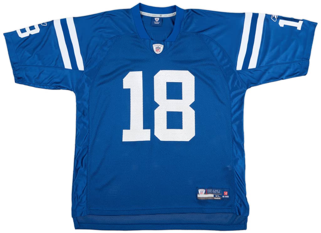 2008-11 Indianapolis Colts Manning #18 Reebok On Field Home Jersey (Excellent) XL