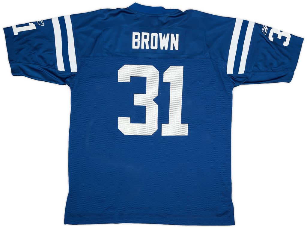 2009-11 Indianapolis Colts Brown #31 Reebok On Field Home Jersey (Excellent) XL