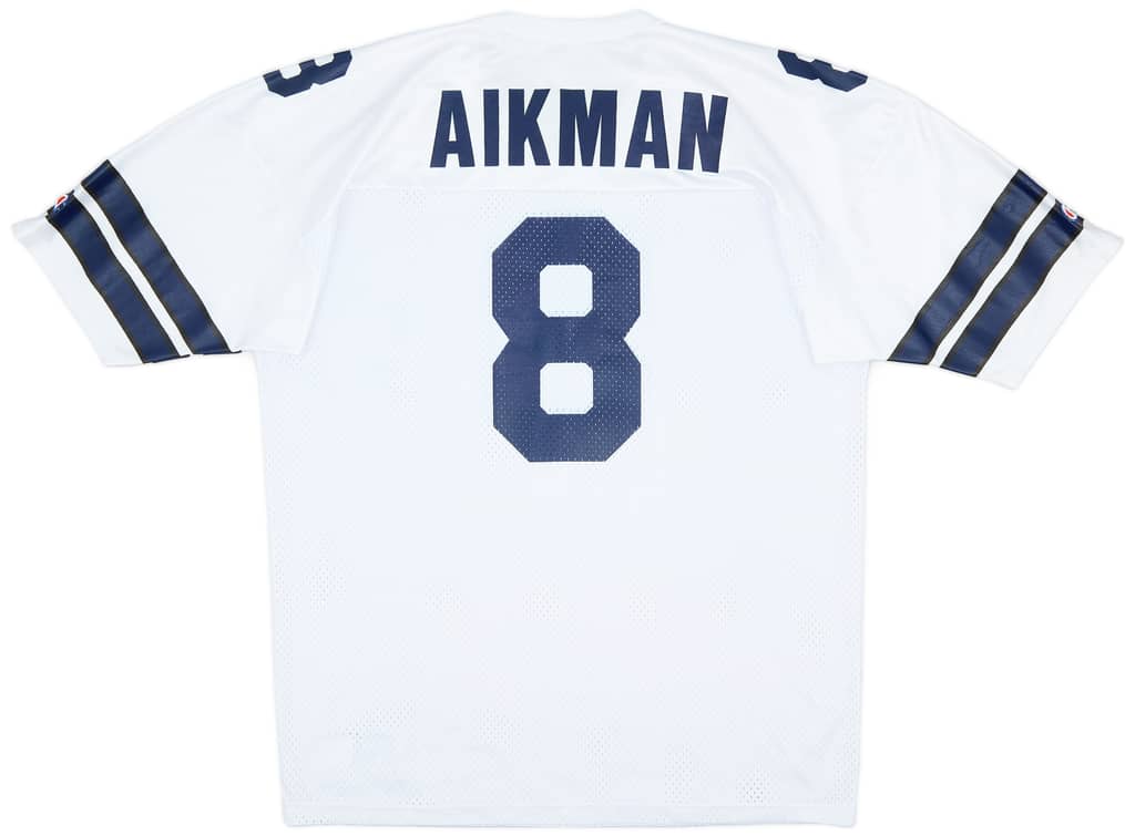1990-94 Dallas Cowboys Aikman #8 Champion Away Jersey (Very Good) XL