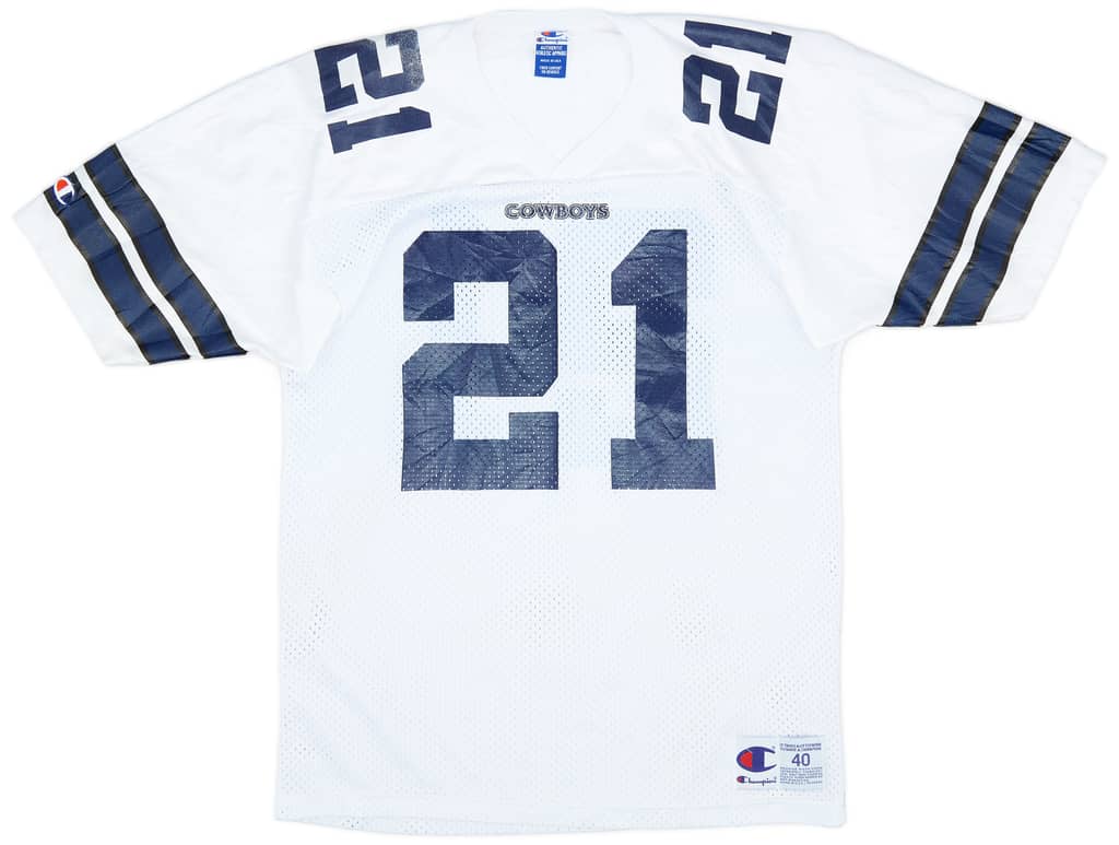 1996-97 Dallas Cowboys Sanders #21 Champion Away Jersey (Very Good) M