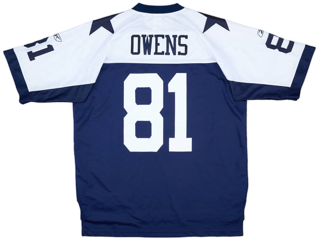 2007 Dallas Cowboys Owens #81 Reebok Premier Throwback Jersey (Good) XL