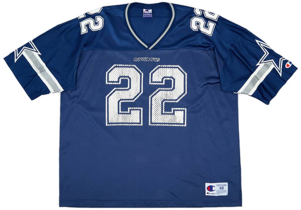 1996-00 Dallas Cowboys E. Smith #22 Champion Home Jersey (Good) XL
