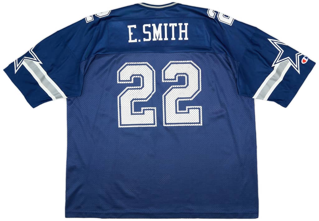 1996-00 Dallas Cowboys E. Smith #22 Champion Home Jersey (Good) XL