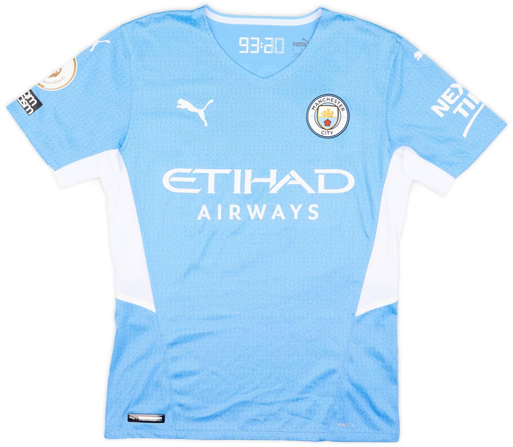 2021-22 Manchester City Match Issue Home Shirt Edozie #53