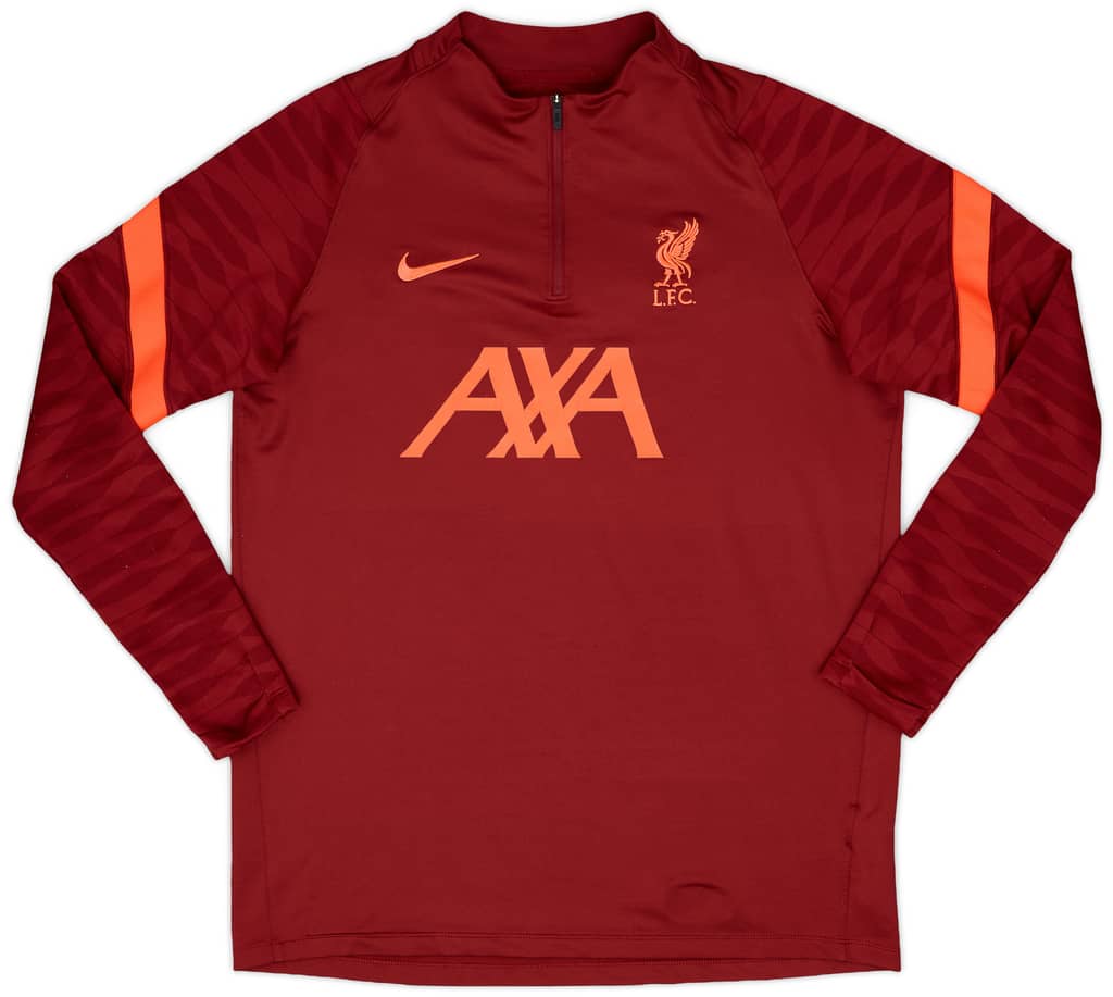 2021-22 Liverpool Nike 1/4 Zip Drill Top - 8/10 - (L)