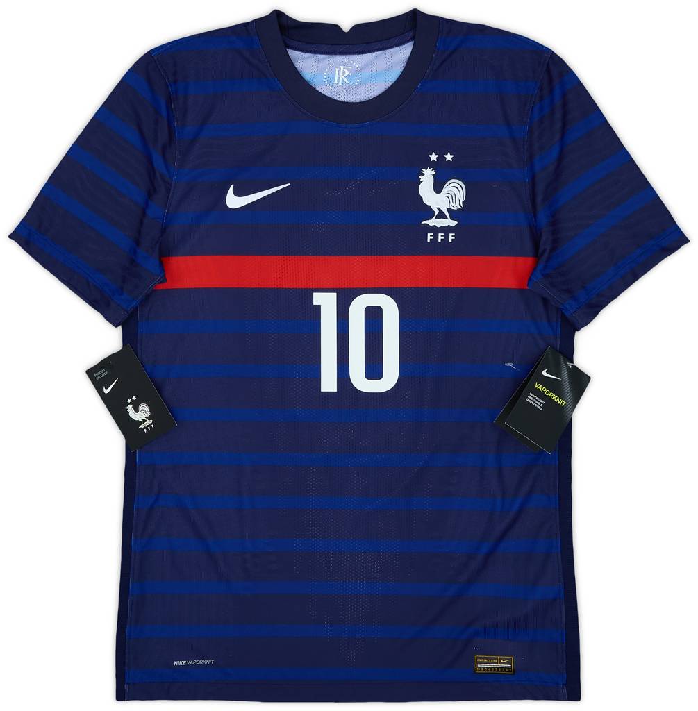 2020-21 France Authentic Home Shirt Mbappe #10 (S)