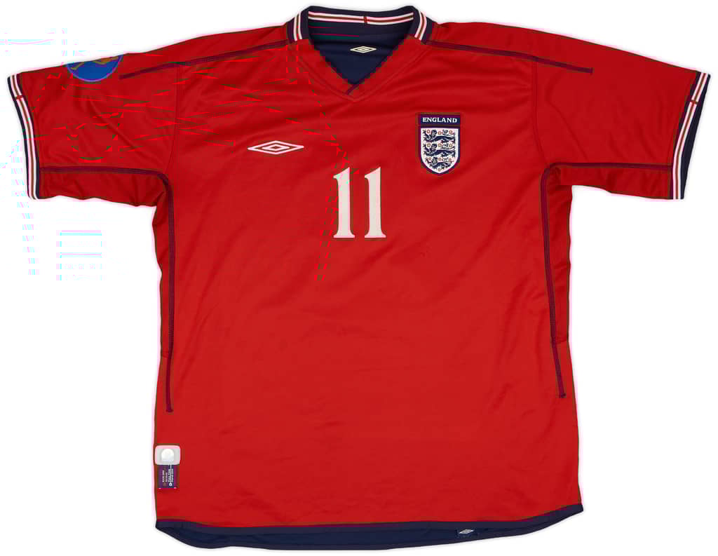 2002-04 England U-19 Match Issue Away Shirt #11