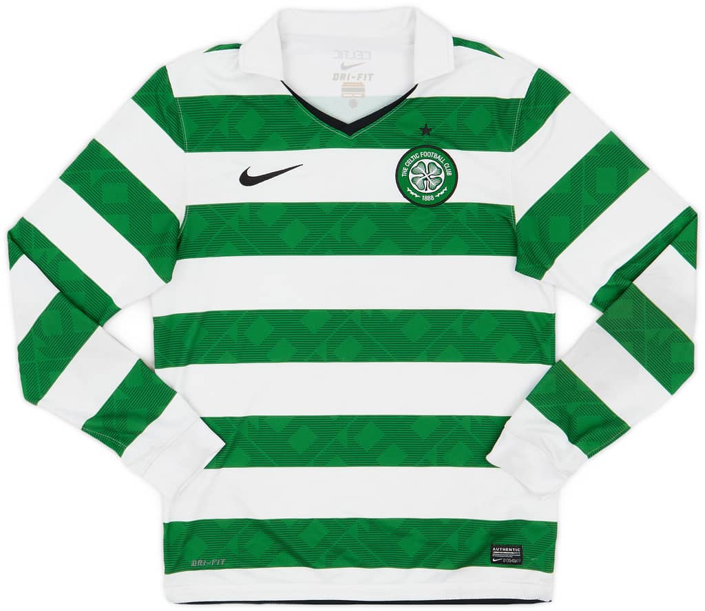 2010-12 Celtic Home L/S Shirt - 7/10 - (S)
