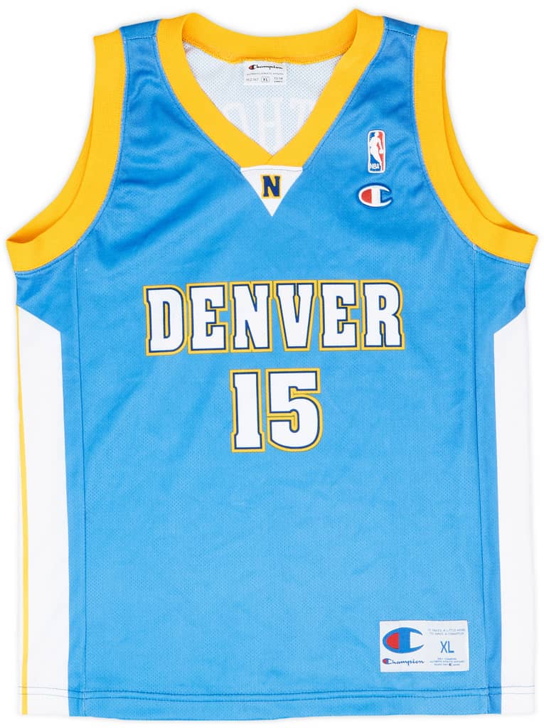 2003-10 Denver Nuggets Anthony #15 Champion Away Jersey - 9/10 - (XL.Boys)
