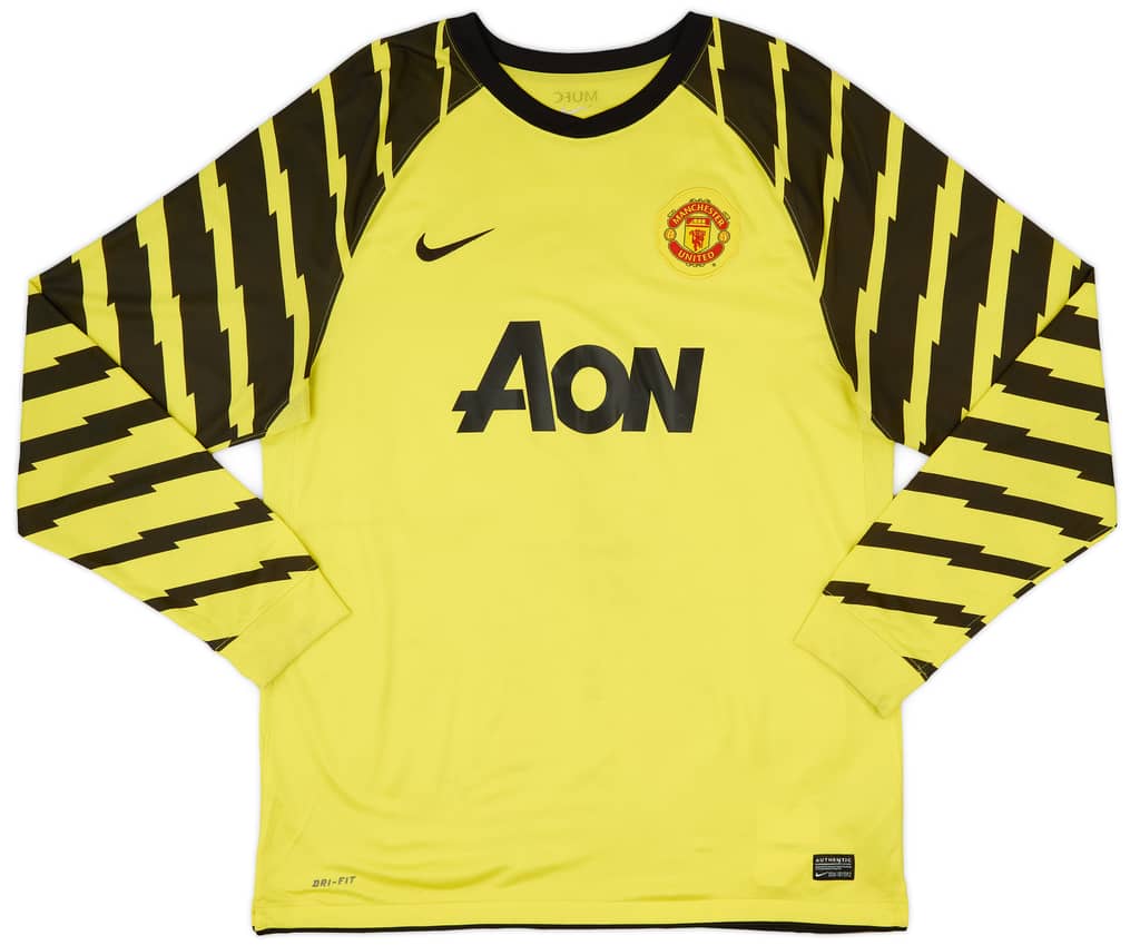 2010-11 Manchester United Yellow GK Shirt Van Der Sar #1 - 7/10 - (XL)